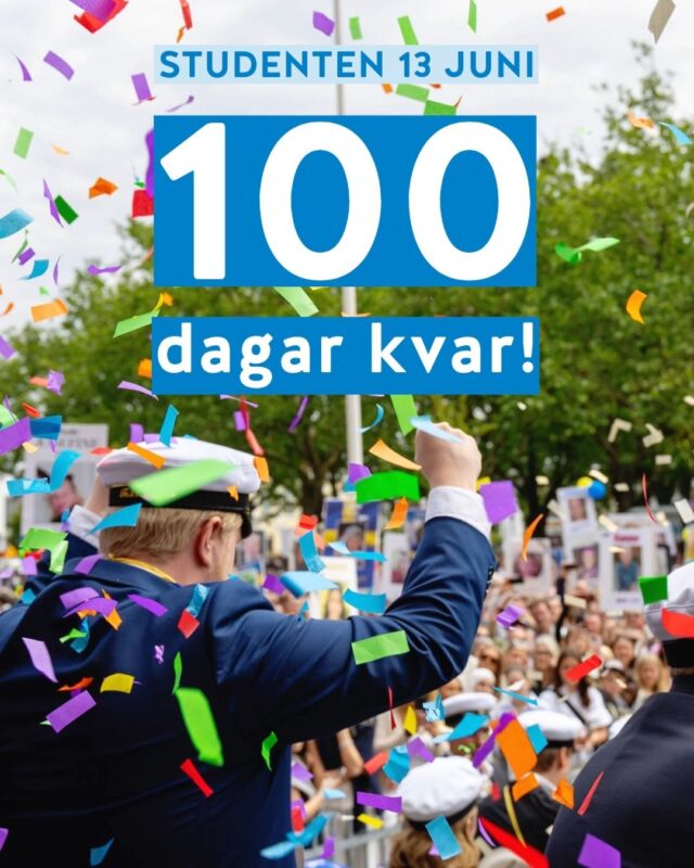 IDAG ÄR DET 100 DAGAR KVAR TILL STUDENTEN! 🥳🔥
Information kring utspringstiderna finns på hemsidan!

#ystadgymnasium #studenten2025