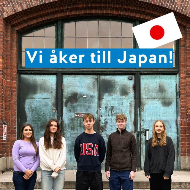 Japan, nästa! 🇯🇵
Julia, Thea, Knut, Valter och Felicia från Ystad Gymnasium kommer tillsammans med lärare och rektorer åka till Japan för att delta i en internationell ungdomskonferens. Sedan 2019 har Naturvetenskapsprogrammet fått en inbjudan, och nytt för i år är att även Samhällvetenskapsprogrammet ska åka. Det är den japanska skolan Ritsumeikan Junior and Senior High School i Kyoto som anordnar konferensen.

🔹 Temat för i år är Regenaration- How Can We Create a Regenerative Society?

🔹 Eleverna bor hos värdfamiljer i Kyoto

🔹 Ystad Gymnasium representerar Sverige på konferensen tillsammans med Bladins Gymnasium i Malmö