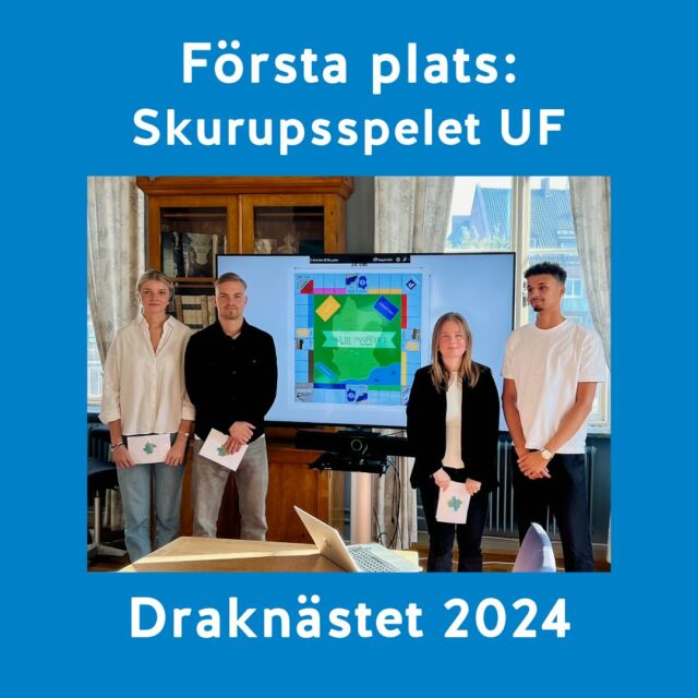 VINNARNA AV DRAKNÄSTET 2024 🏆🐉
Nu är vinnarna utsedda! Motiveringarna finns att läsa i sin helhet på vår hemsida. Stort grattis till alla vinnare, och bra jobbat alla deltagare!

FÖRSTA PRIS - Skurupsspelet UF 🥇
Vinnaren av Draknästet 2024 är Skurupsspelet UF för deras imponerande insats och enastående affärsidé. Produkten är socialt hållbar, starkt lokalt förändrad och riktar sig till en bred målgrupp. De har säkrat sponsorer som täcker hela kostnaden för projektet, vilket är ett bevis på affärsmässig förmåga och förtroende inom näringslivet. 

ANDRA PRIS 🥈
Andra pris går till Kakmakeriet UF, för deras välpaketerade och säljklara produkt som på ett innovativt sätt fångar en stor trend. Sammantaget visar detta företag prov på stor marknadskunskap, kreativitet och engagemang, vilket gör dem till värdiga mottagare av priset i Draknästet 2024.

TREDJE PRIS 🥉
Tredje pris går till Straps of Sweden UF, för att företaget visar vad en sann entreprenör är, med en stark personlighet och ett imponerande driv. Detta företag har potential att gå långt, och vi anser att dess framåtanda och genomförande gör företaget till välförtjänt mottagare av priset.

#ystadgymnasium #ystad #ystadskommun #ungföretagsamhet #ufföretag #ekonomiprogrammet #försäljningsocherviceprogrammet #gymnasieval #drivaföretag #drivaufföretag #draknästet2024 @fs_ystadgymnasium @ekonomi_ystadgymnasium